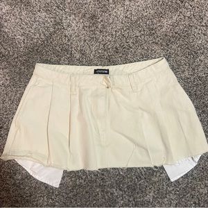 PrettyLittleThing Beige Mini Skirt